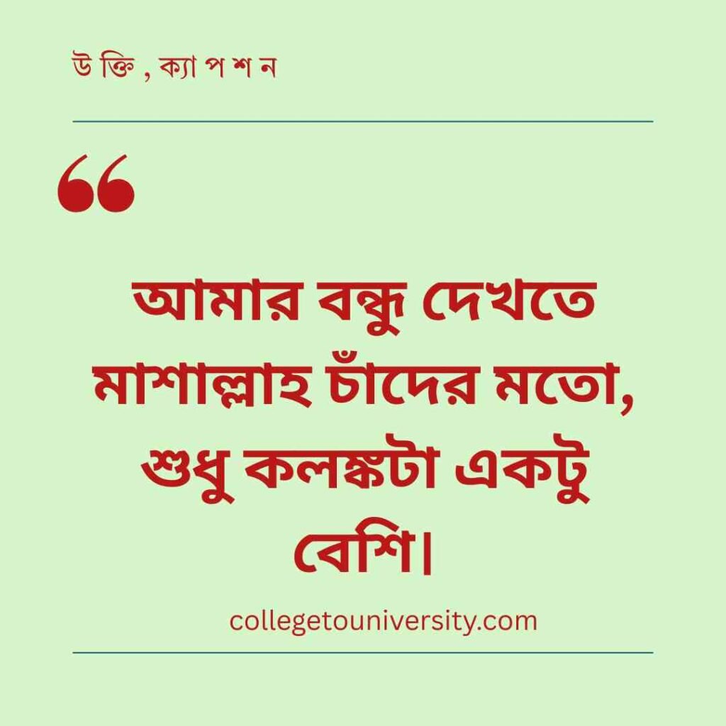 বন্ধু ও ফানি চাঁদ ক্যাপশন