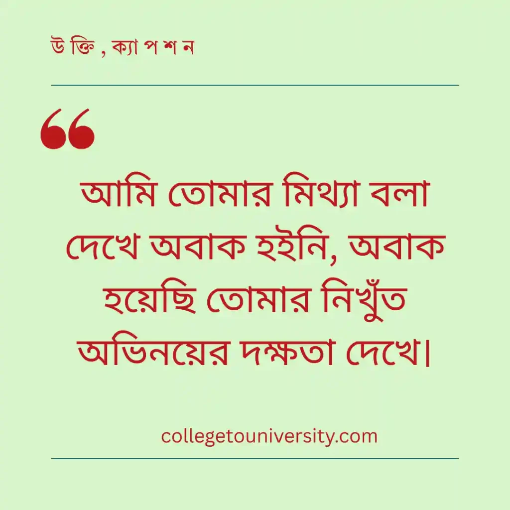 মিথ্যা নিয়ে আবেগঘন উক্তি