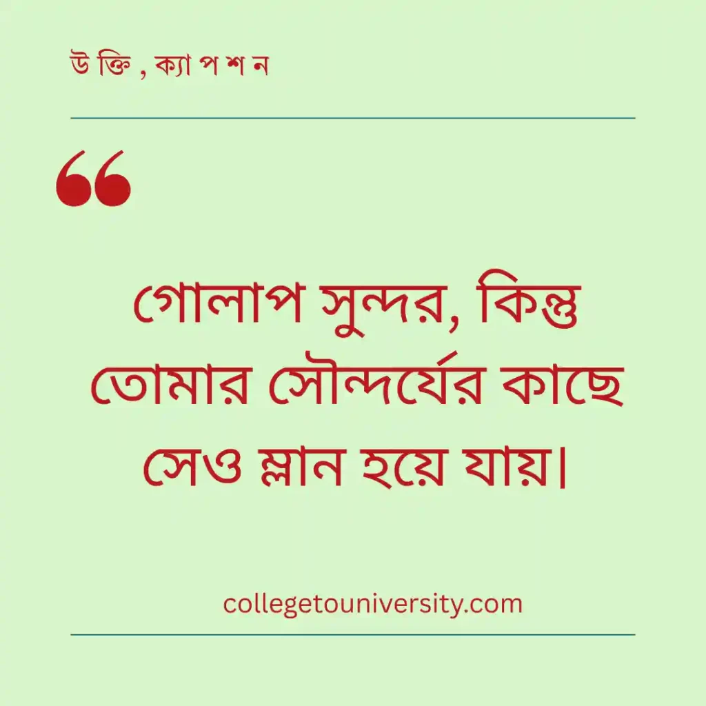 প্রেমিকার সৌন্দর্য নিয়ে উক্তি