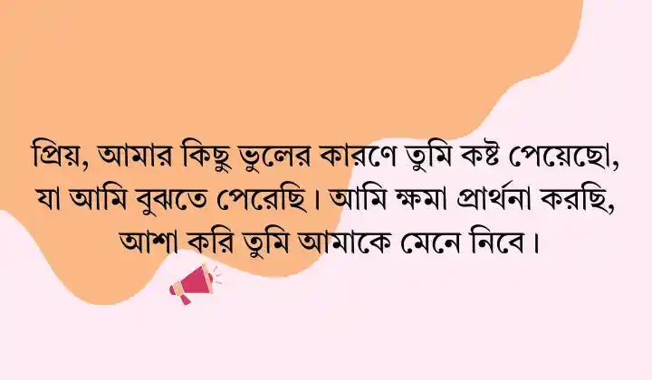 প্রেমিকার কাছে ক্ষমা চাওয়ার মেসেজ