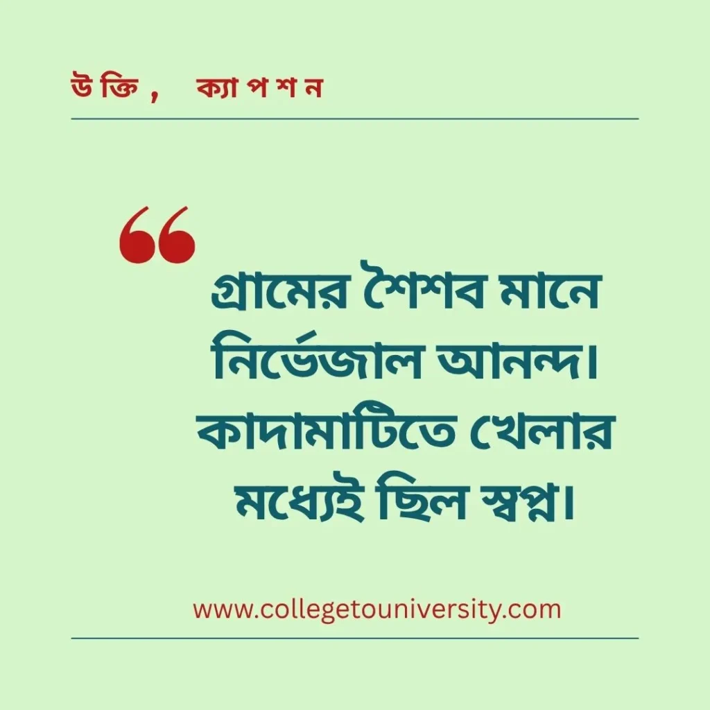 গ্রাম নিয়ে উক্তি