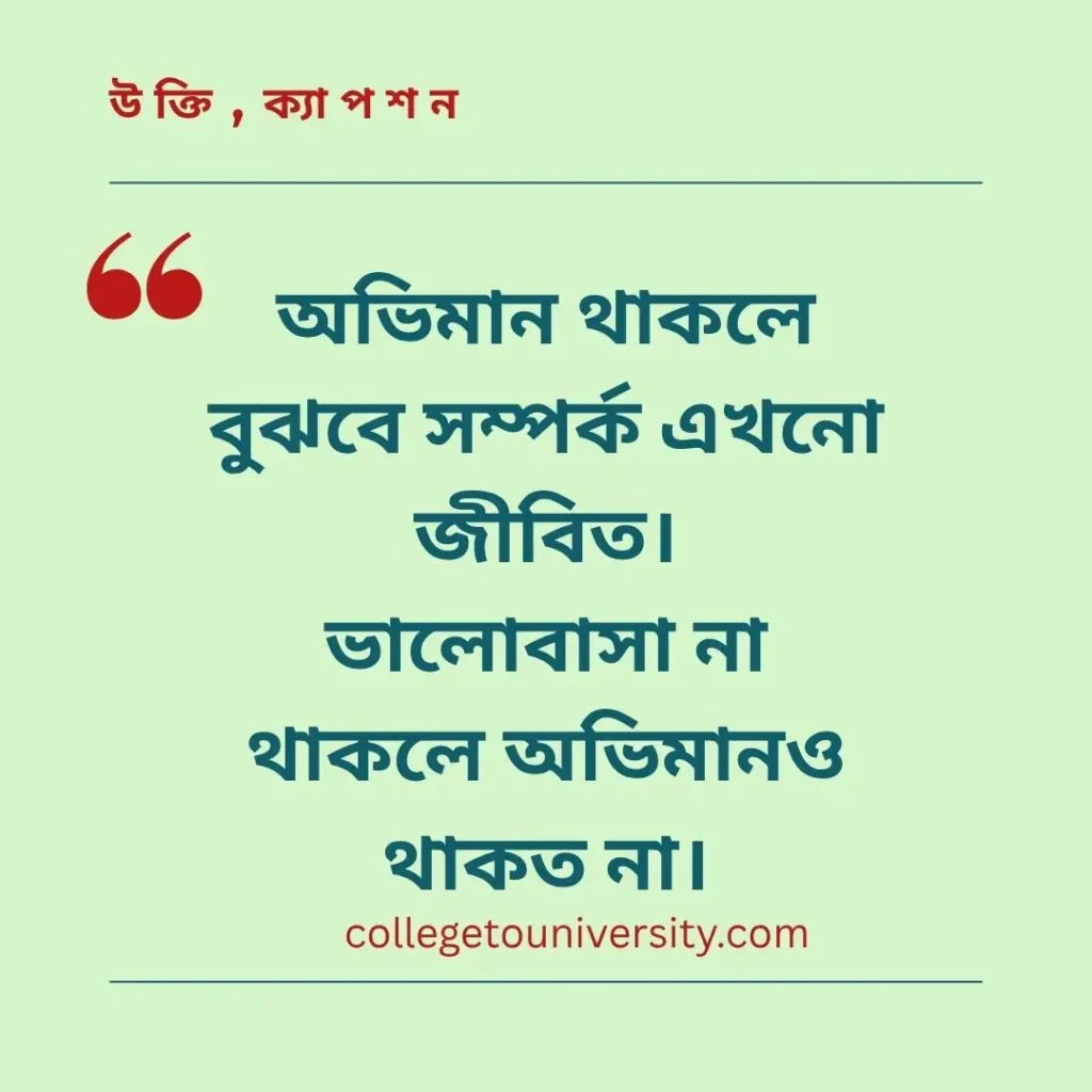 অভিমান নিয়ে উক্তি