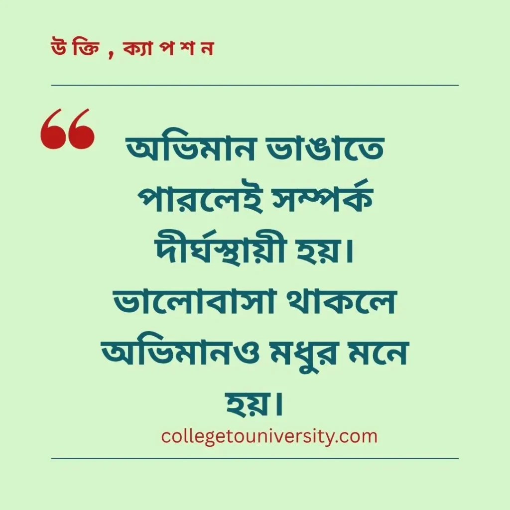 অভিমান নিয়ে উক্তি