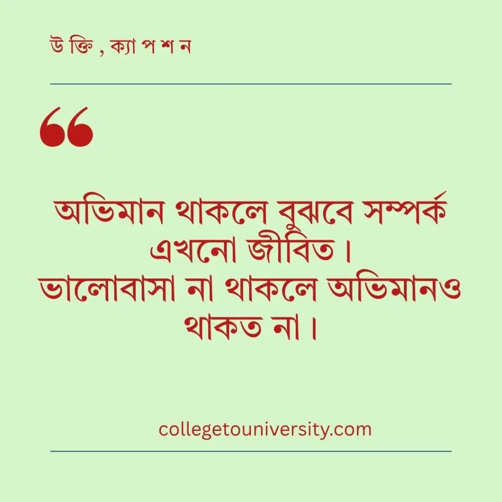 অভিমান নিয়ে উক্তি