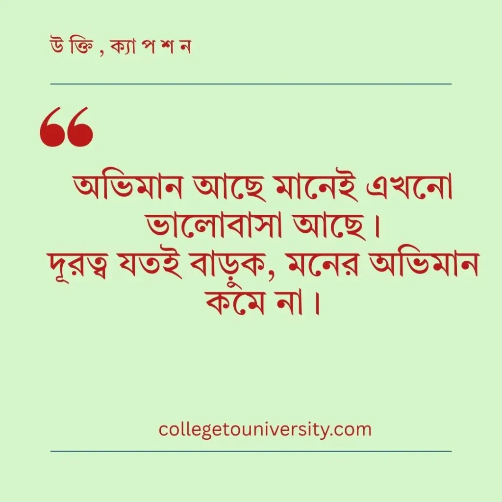 অভিমান নিয়ে উক্তি