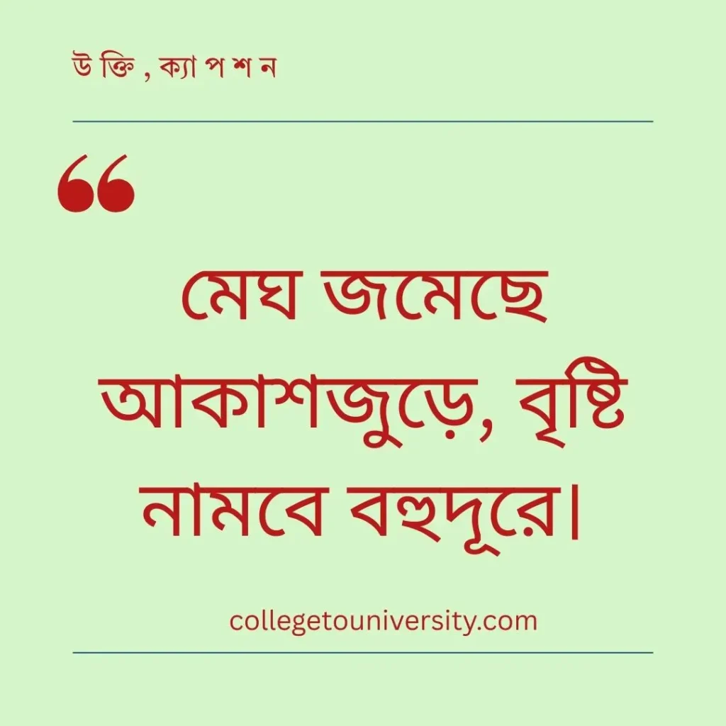 মেঘলা আকাশ নিয়ে ক্যাপশন