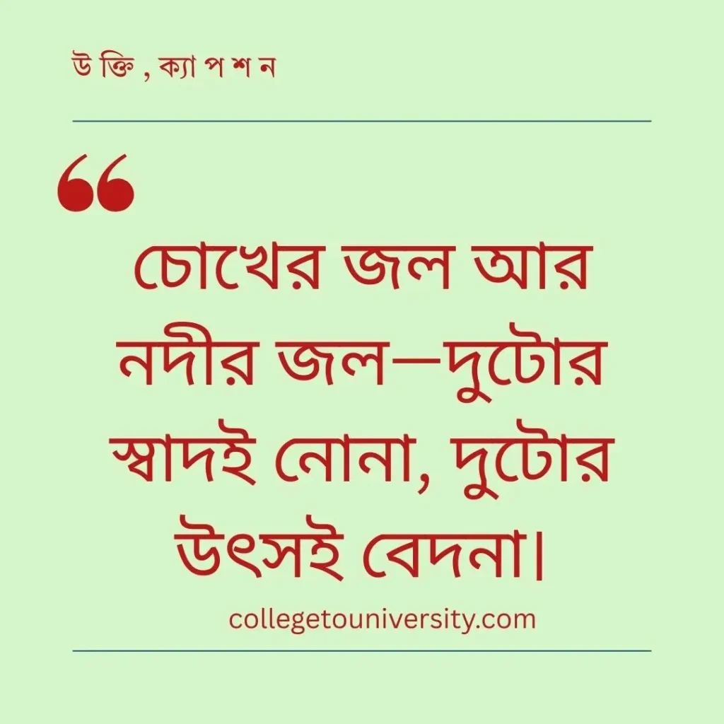 নদী নিয়ে ক্যাপশন