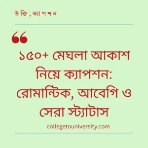 মেঘলা আকাশ নিয়ে ক্যাপশন
