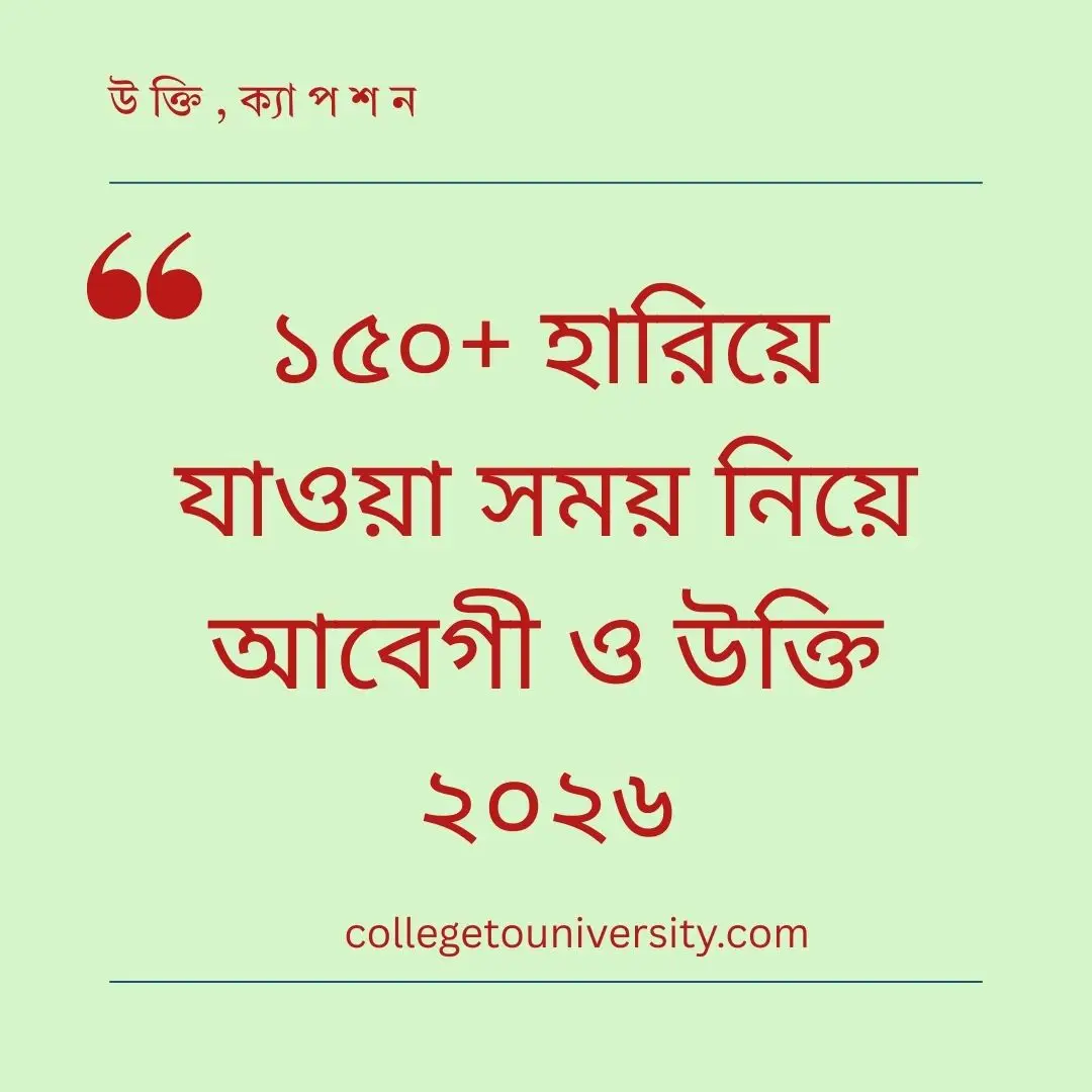 হারিয়ে যাওয়া সময় নিয়ে আবেগী