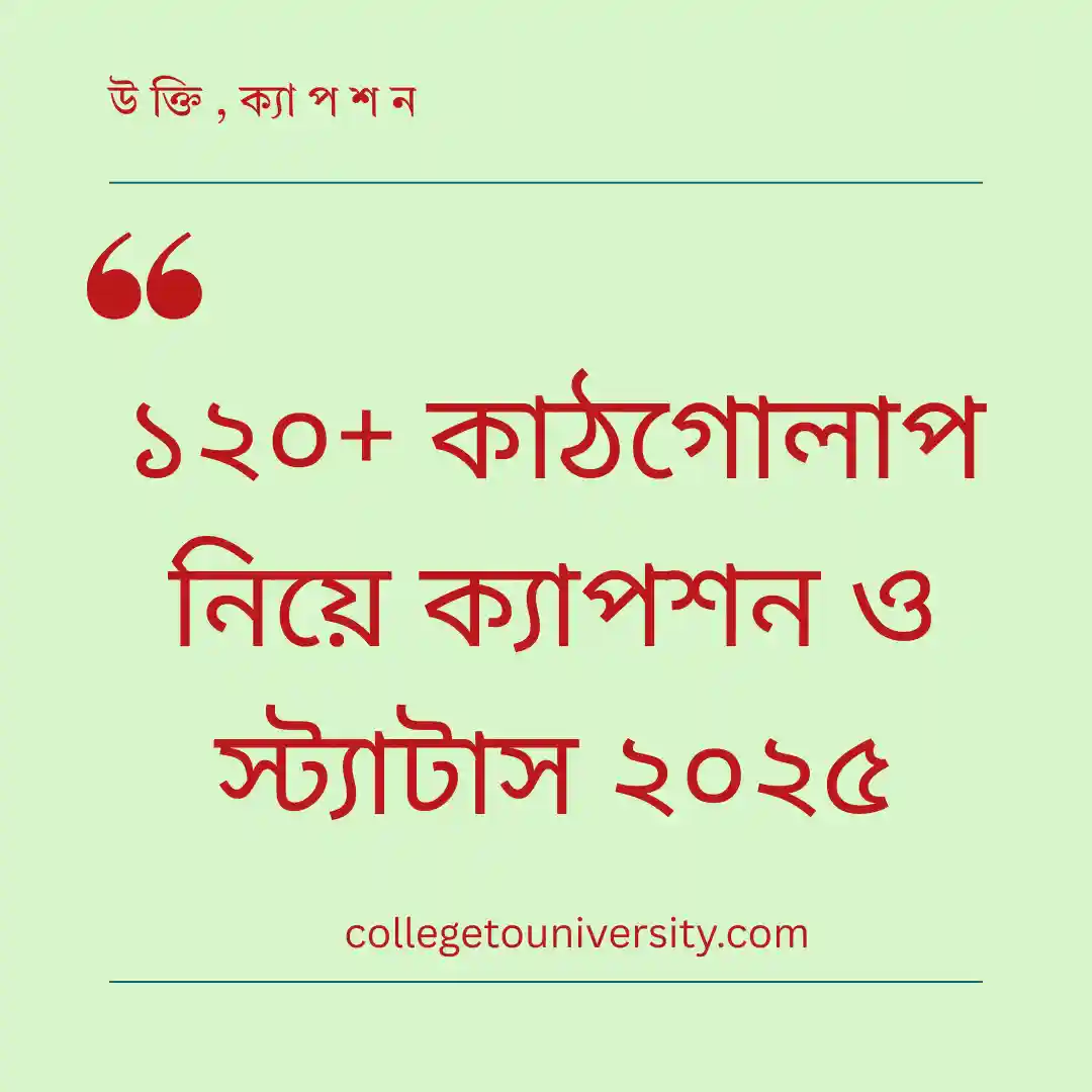 ১২০+ কাঠগোলাপ নিয়ে ক্যাপশন ও স্ট্যাটাস ২০২৫